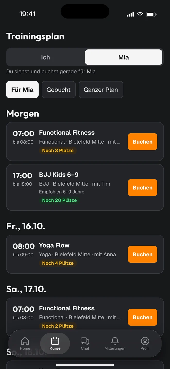 Trainingsplan für ein Kind