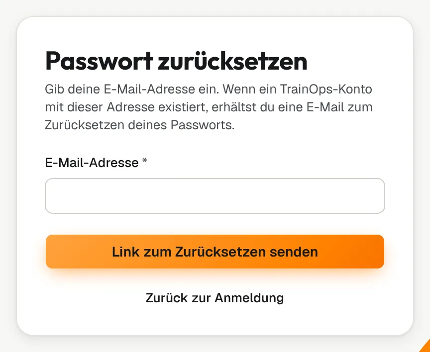 Passwort zurücksetzen
