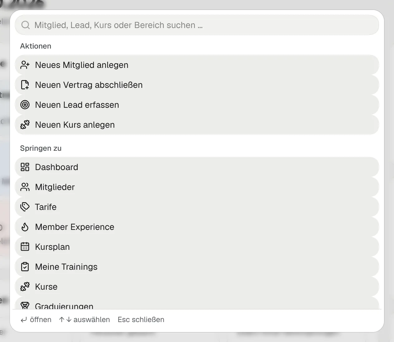 Suche und Befehle